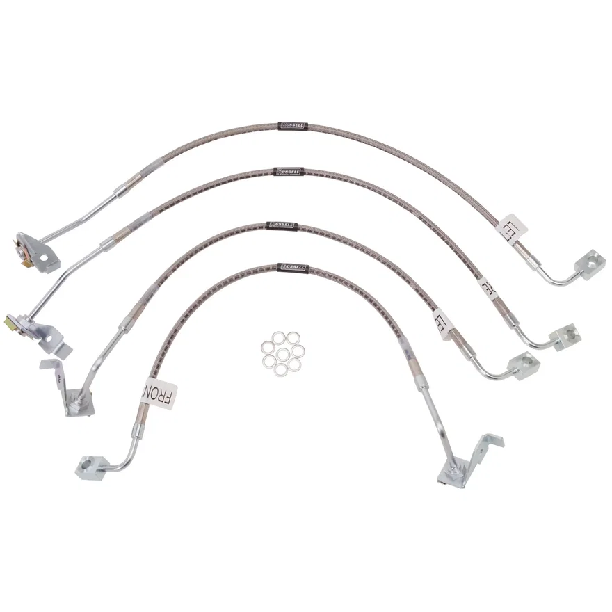 Front and Rear Brake Hose Kit for Jeep Wrangler