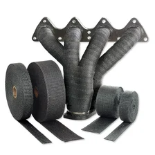 Black Glass Fiber Exhaust Wrap 2" x 100' 010116 image 3