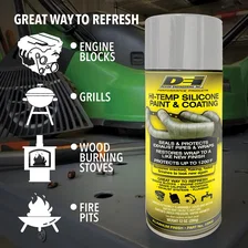 Hi-Temp Silicone Coating Spray Aluminum 010302 image 4