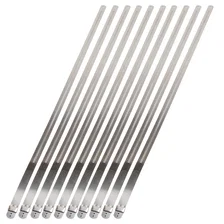 Stainless-Steel Positive Locking Ties 12mm x 20" (10-Pack) 010213 image 1