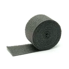 Black Glass Fiber Exhaust Wrap 2" x 15' 010121 image 1