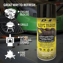 Hi-Temp Silicone Coating Spray Black 010301 image 5