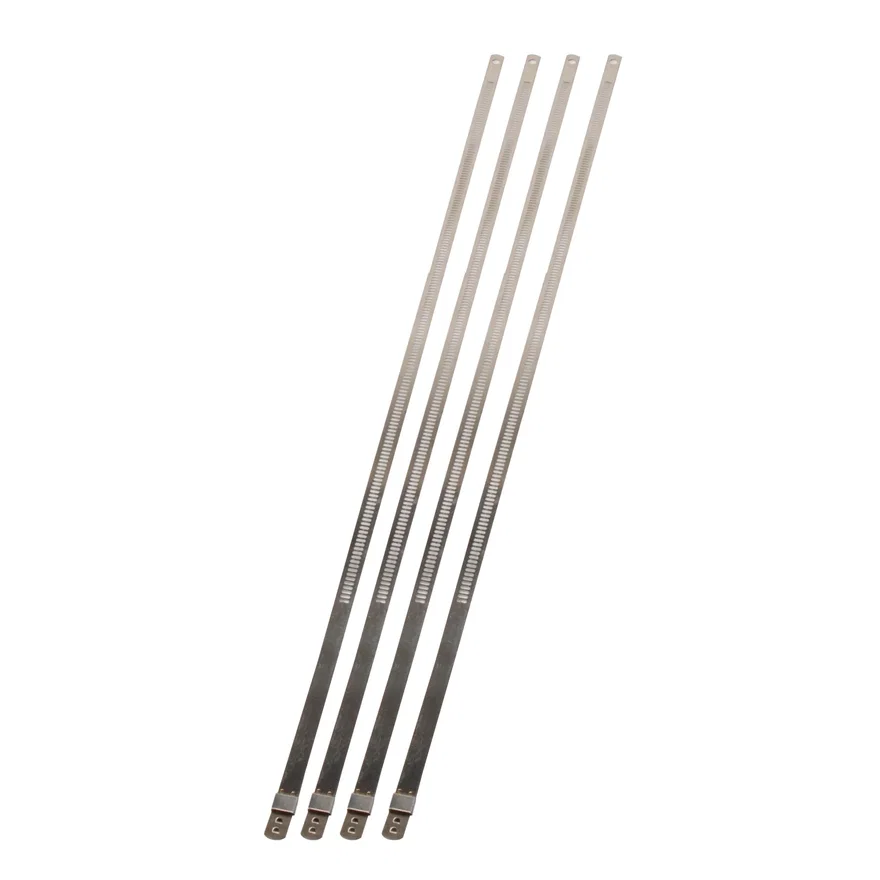 Stainless-Steel Positive Locking Ties 7mm x 14" (4-Pack) 010209