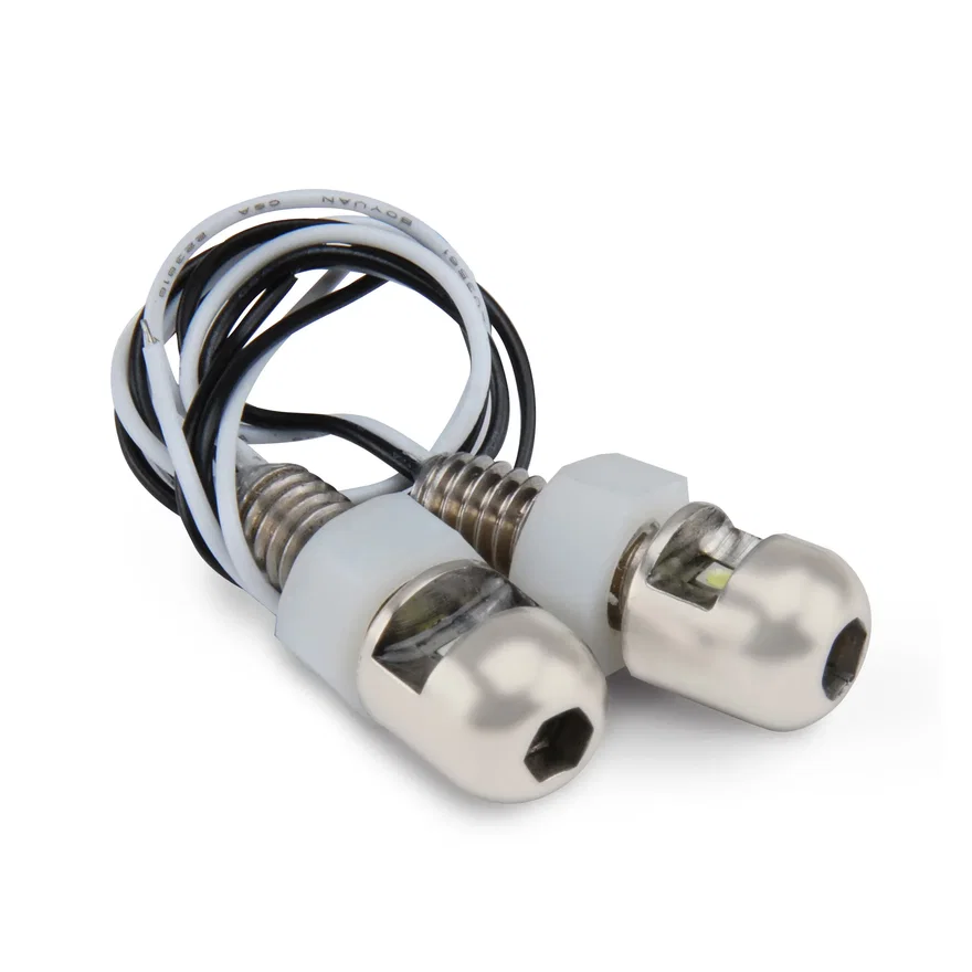 Lite'N Boltz LED License Plate Lighting Kit Satin 2-Pack 030302