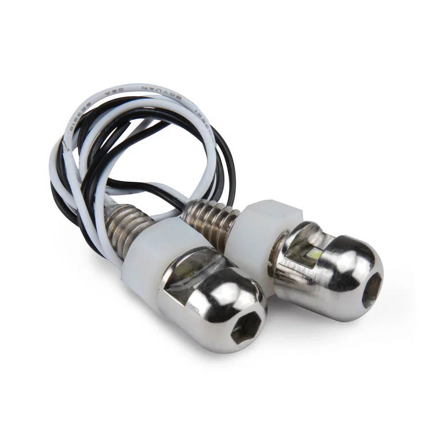 Lite'N Boltz LED License Plate Lighting Kit Polished 2-Pack 030310
