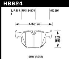 Rear Performance Ceramic Disc Brake Pad for BMW image 2
