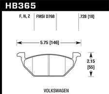 Front HP Plus Disc Brake Pad for Volkswagen image 2