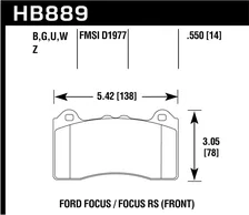 Front Performance Ceramic Disc Brake Pad for Ford Focus image 2