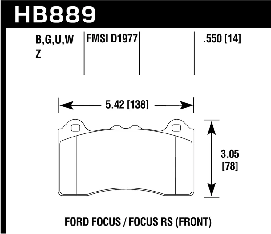Front DTC-30 Disc Brake Pad for Ford Focus
