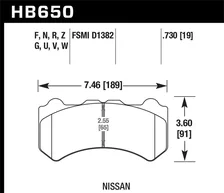 Front HPS Disc Brake Pad for Nissan GT-R image 2