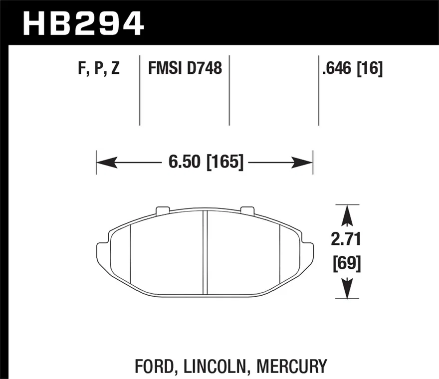 Front DTC-70 Disc Brake Pad