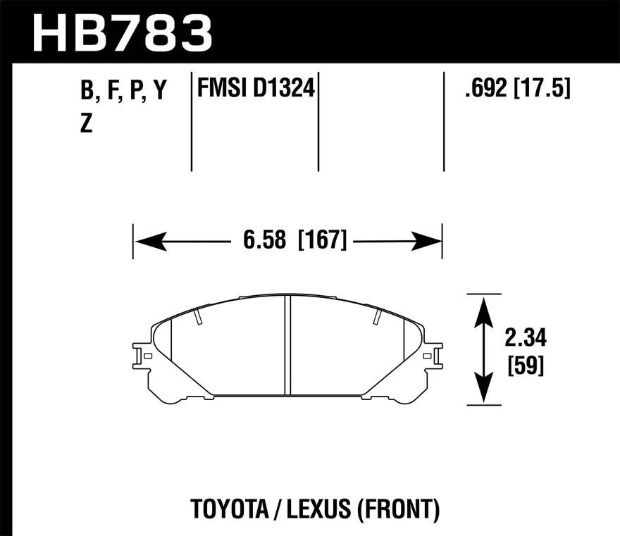 Front LTS Disc Brake Pad