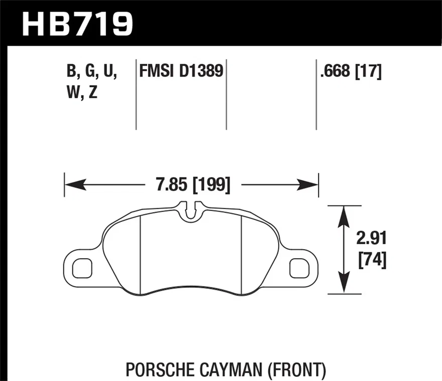 Front DTC-70 Disc Brake Pad for Porsche