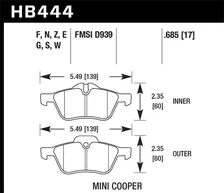 Front Performance Ceramic Disc Brake Pad for Mini Cooper image 2