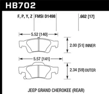 Rear Performance Ceramic Disc Brake Pad image 2