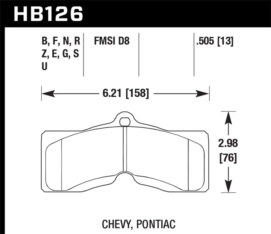 HPS 5.0 Disc Brake Pad for Chevrolet Corvette