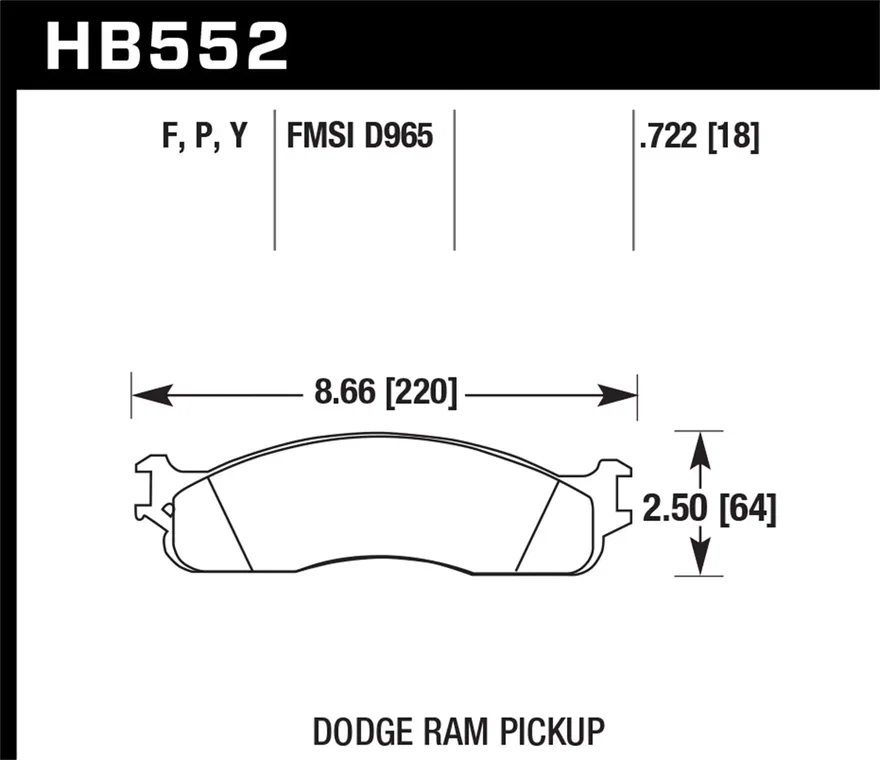 Front SuperDuty Disc Brake Pad for Dodge