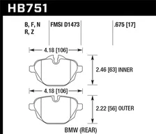 Rear HP Plus Disc Brake Pad for BMW image 2