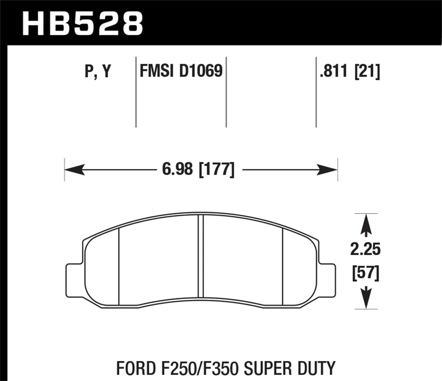 Front LTS Disc Brake Pad for Ford