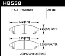 Front HPS Disc Brake Pad for Jeep image 2