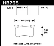 Front Performance Ceramic Disc Brake Pad for Mercedes-Benz image 2