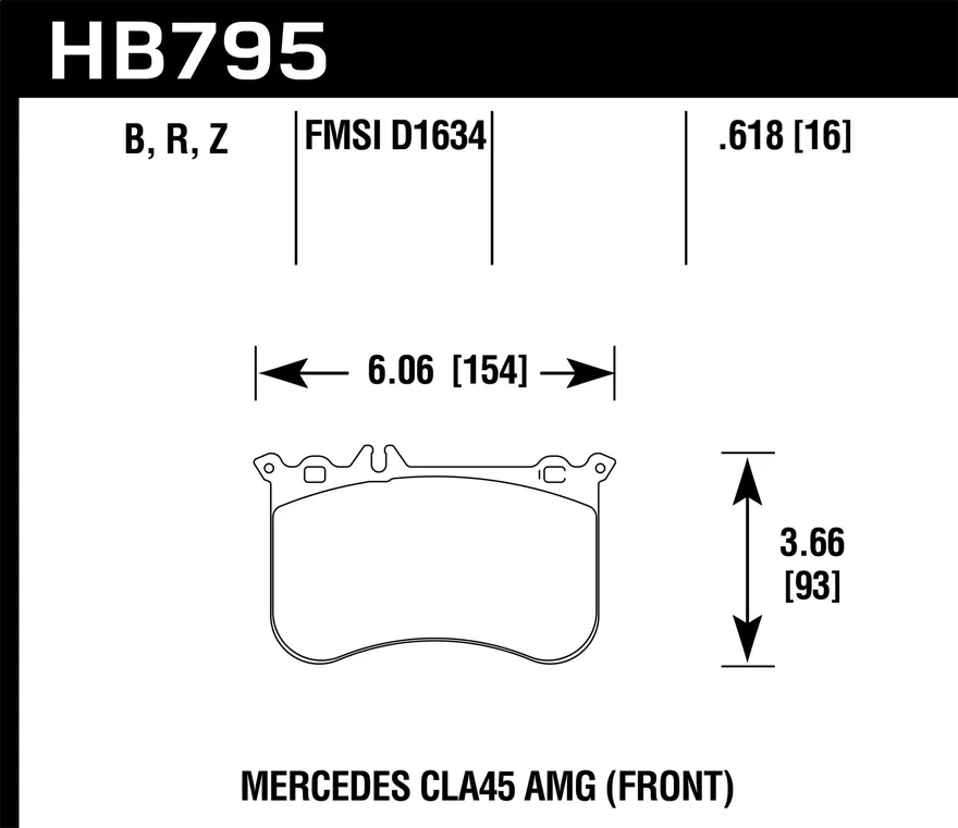 Front HPS 5.0 Disc Brake Pad for Mercedes-Benz