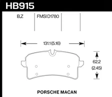 Performance Ceramic Disc Brake Pad for Porsche Macan image 2