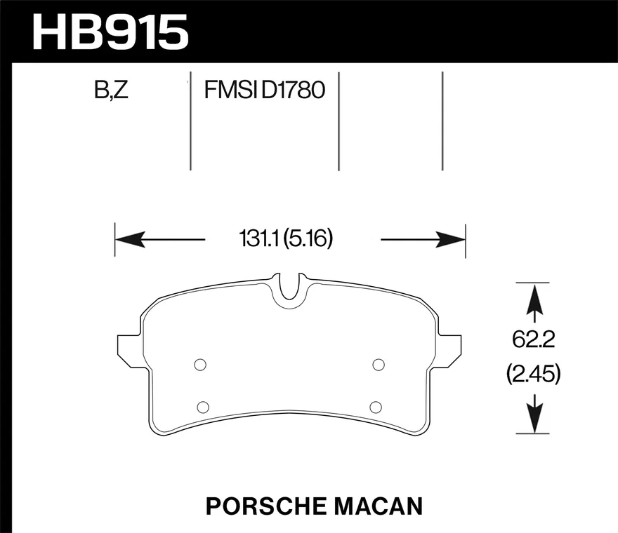 Rear LTS Disc Brake Pad for Porsche Macan