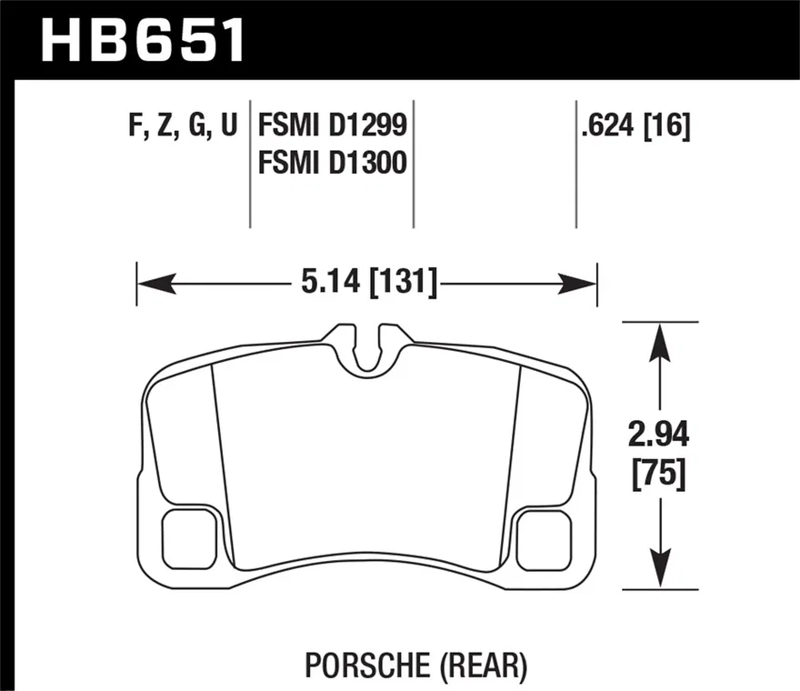 Rear DTC-60 Disc Brake Pad for Porsche 911