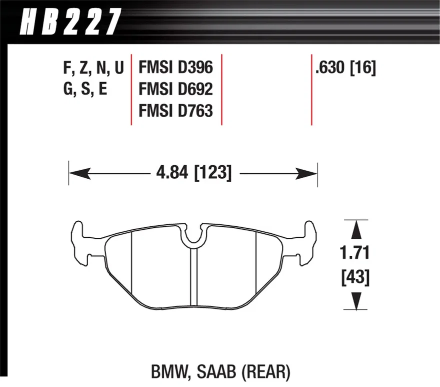 Rear DTC-30 Disc Brake Pad