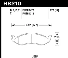 Front Performance Ceramic Disc Brake Pad for Jeep image 2