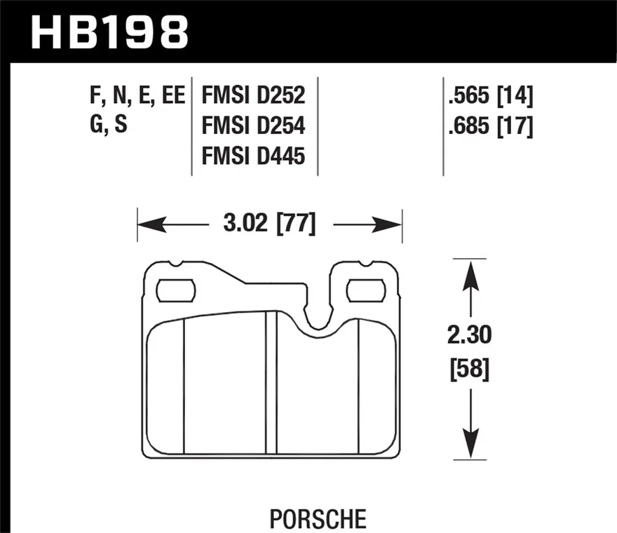 DTC-60 Disc Brake Pad for Porsche