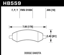 Front HPS Disc Brake Pad image 2