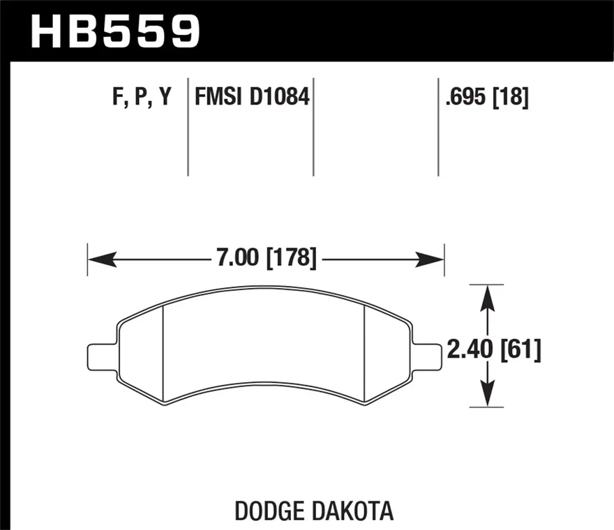 Front HPS 5.0 Disc Brake Pad
