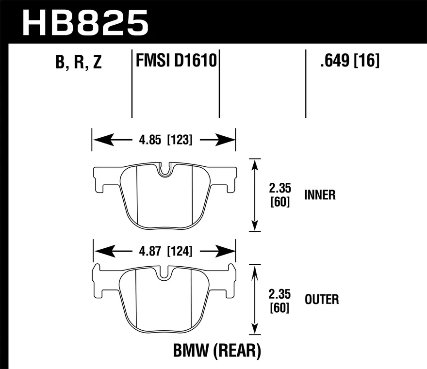Rear HPS 5.0 Disc Brake Pad for BMW