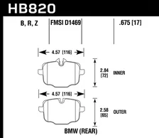 Rear Performance Ceramic Disc Brake Pad for BMW image 2