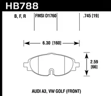 Front Performance Ceramic Disc Brake Pad image 2