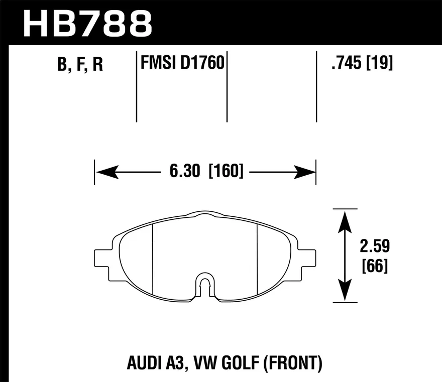 Front HPS 5.0 Disc Brake Pad