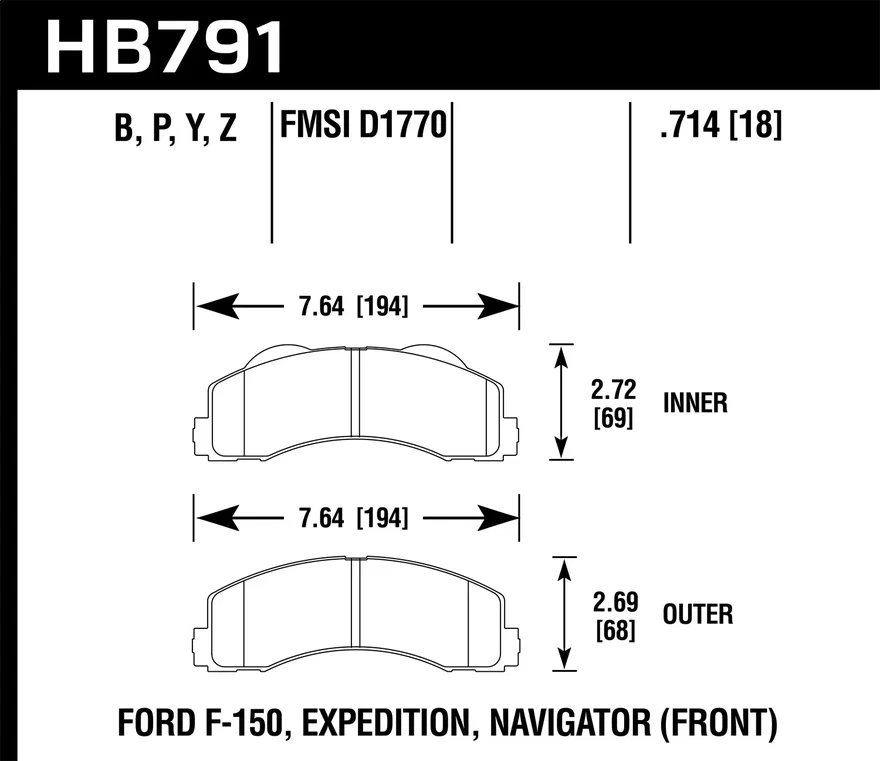 Front LTS Disc Brake Pad