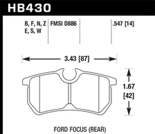 Rear HP Plus Disc Brake Pad for Ford image 2
