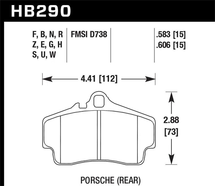 Rear DTC-70 Disc Brake Pad for Porsche