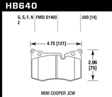 Front HP Plus Disc Brake Pad for Mini Cooper image 2