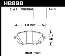 Front Performance Ceramic Disc Brake Pad image 2