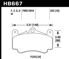 Front Performance Ceramic Disc Brake Pad for Porsche 911 image 2