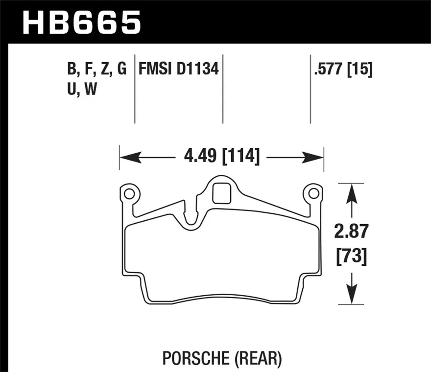 Rear DTC-60 Disc Brake Pad for Porsche