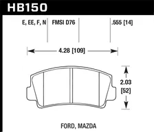 Front HPS Disc Brake Pad for Mazda image 2