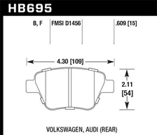 Rear HPS Disc Brake Pad image 2