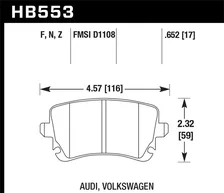 Rear Performance Ceramic Disc Brake Pad for Audi image 2