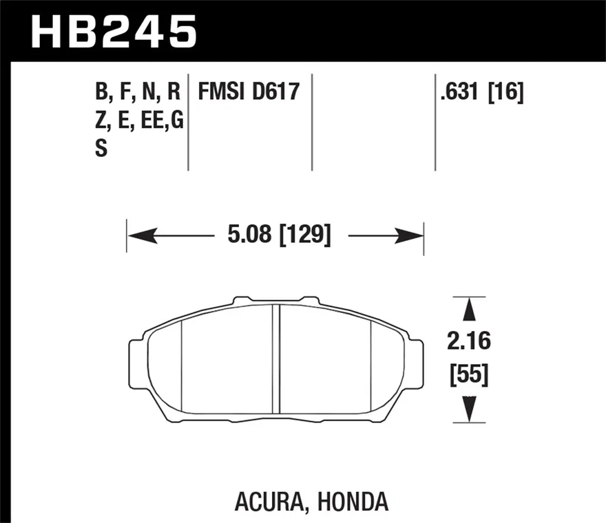 Front HPS 5.0 Disc Brake Pad