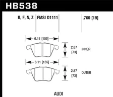Front HPS Disc Brake Pad image 2